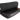 Geöffnete Schrägansicht des schwarzen Everki Sleeve mit einem eingelegten Laptop. Die Schutzhülle zeigt das Innenfutter in Kontrastfarbe Orange.