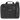 Frontalansicht der schwarzen Everki Business 414 Laptoptasche mit Tragegriff, Reißverschlussfach und seitlich angebrachtem, gepolstertem Schultergurt.