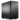 SCHENKER CAD STATION L Intel Tower-Gehäuse in einer Schrägansicht von vorne mit gebürsteter schwarzer Frontblende und seitlichem Lufteinlass.