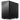 SCHENKER CAD STATION L - Intel in einer schrägen Frontalansicht mit schwarzem, gebürstetem Metallgehäuse und geschlossener Seitenwand.