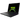 Schwarzer XMG High-End-Gaming-Laptop mit beleuchteter RGB-Tastatur und grünem Markenlogo auf dem Display vor weißem Hintergrund.