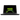 Frontalansicht des geöffneten, schwarzen XMG EVO 15 (E25) Notebooks mit eingeschaltetem Display, grünem XMG-Logo und sichtbarer Tastatur.