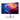 Dell Pro Plus P2725H Monitor in Schrägansicht mit schmalem Displayrand, silbernem Standfuß und farbenfrohem, abstraktem Bildschirmmuster.