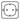 Stilisierte Frontalansicht einer Schutzkontakt-Steckdose mit quadratischem Rahmen und zwei runden Kontaktöffnungen für einen EU-Stecker.