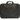 Frontalansicht einer schwarzen Everki Sleeve Laptoptasche mit Tragegriff und kontrastierender oranger Paspelierung an der Fronttasche.