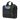 Frontalansicht der schwarzen Everki Advance ECO Laptoptasche mit Tragegriffen, Schultergurt und einem Reise-Etui samt Reisepass in der Fronttasche.