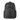 Frontalansicht des schwarzen Everki Atlas Rucksacks mit markantem D-Ring, strukturiertem Obermaterial und silbernen Reißverschlussschiebern.