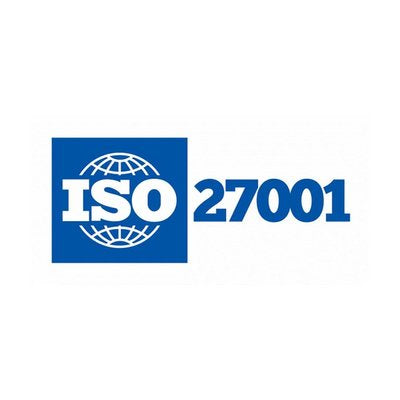 ISO 27001 Zertifizierungssiegel für Informationssicherheit und Datensicherheit