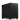 Schrägansicht des schwarzen Schenker CAD Station S Intel Gehäuses mit Mesh-Front, Anschlüssen an der Oberseite und Standfüßen.