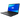 Geöffnete Schrägansicht des SCHENKER CONNECT 15 (E26) Laptops in Schwarz mit beleuchteter Tastatur und blauem Display-Logo.