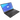 Geöffnete Schrägansicht des schwarzen Laptops SCHENKER WORK 15 Base (M23) mit beleuchteter Tastatur und blauem Bildschirm-Logo.
