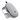 Schrägansicht einer grauen Syntech Tragetasche (Medium) mit schwarzem Reißverschluss, die an einem weißen VR-Headset befestigt ist.