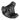 Schrägansicht des schwarzen HTC VIVE Tracker 3.0 mit markantem dreieckigem Gehäuse, zentralem Logo und eingelassenen Sensor-Elementen.