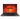 Frontansicht des geöffneten XMG APEX 17 (M25) Gaming-Laptops mit rot-orangem Display-Hintergrundbild und Tastatur.