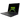 Geöffnete Schrägansicht des schwarzen Laptops XMG CORE 15 (M25) mit beleuchteter Tastatur und XMG-Logo auf dem Display.