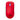 Draufsicht der roten ASUS ROG Harpe II Ace Gaming-Maus mit schwarzem ROG-Logo, zwei Seitentasten und einem blau beleuchteten Mausrad.