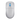 Frontalansicht der weißen ASUS ROG Harpe II Ace Gaming-Maus mit blau beleuchtetem Scrollrad und erkennbarem Logo am hinteren Gehäuserücken.