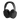 Frontalansicht des schwarzen Fractal Design Scape Over-Ear-Kopfhörers mit gepolstertem Kopfbügel, Ohrmuscheln aus Stoff und seitlichen Bedienelementen.