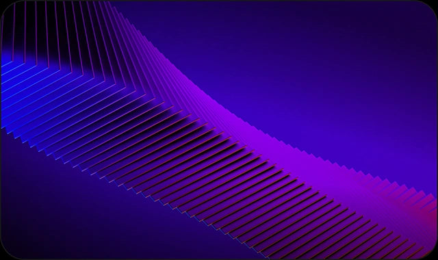 Abstrakter digitaler Hintergrund mit geschwungenen Linien in Blau und Violett.