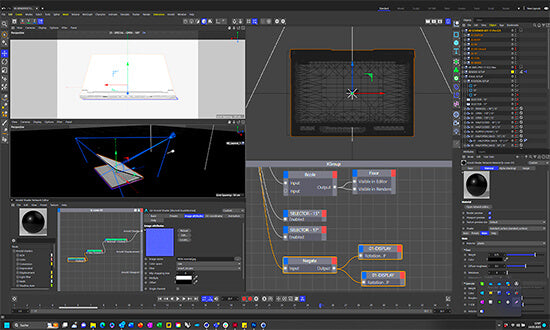 3D-Modellierung und CAD-Design eines High-End Laptops in einer professionellen Software-Oberfläche